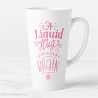 Cute Coffee Quote Pink Ombre Calligraphy Tall