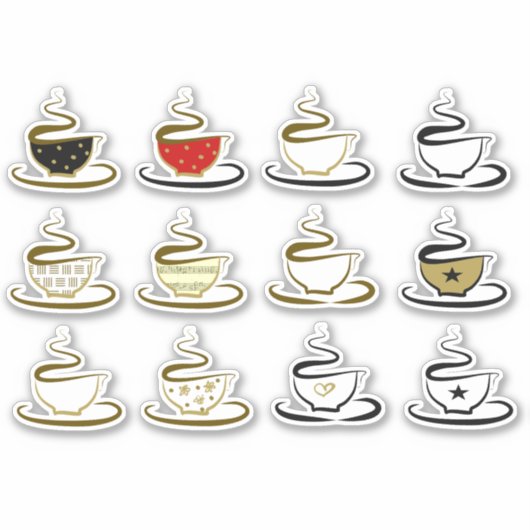 Cute Coffee Sticker (Voorkant)
