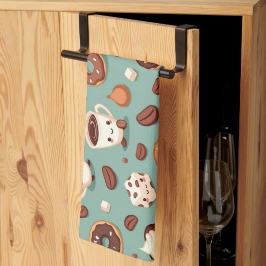 Cute Coffee Theedoek (Derde Gevouwen)