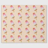 Cute cola ijsblokjes pop popsikel cadeaupapier (Vlak)