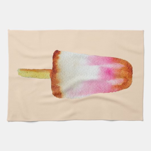 Cute cola popsicle ice block Summertime Theedoek (Horizontaal)