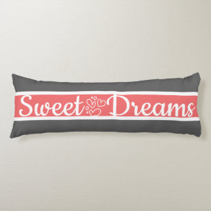 Cute Color Striped Grey and Pink Pattern Lichaamskussen