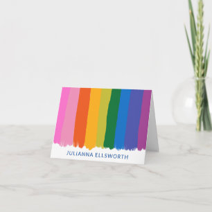 Cute Coloré Fun Rainbow Stripes Personnalisé