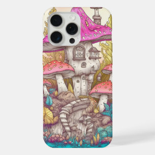 Cute Coloré Mushroom House Art