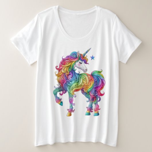 Cute, coloré Rainbow licorn (Design devant)