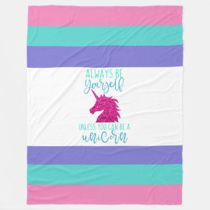 Cute Coloré Unicorn polaire couverture