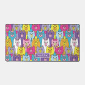 Cute Colorée Cartoon Chats Motif Personnalisé (Recto)