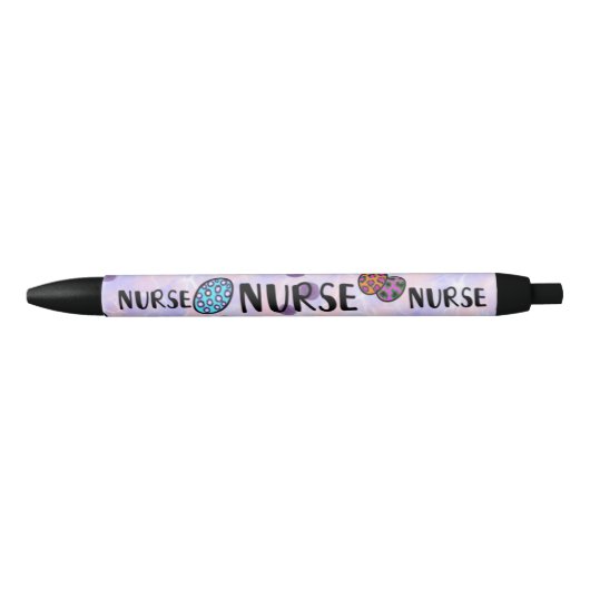 Cute Colorée Nurse Purple Stylo (Devant)