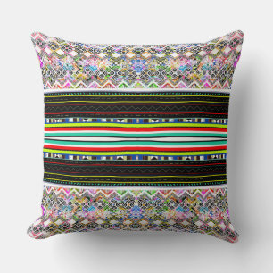 Cute colorful aztec tribal patronen kussen
