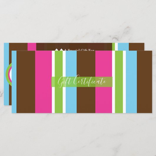 Cute Colorful Bakery Macaroons Cadeaubon (Voorkant / Achterkant)