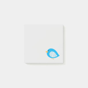 Cute colorful bird illustration post-it® notes