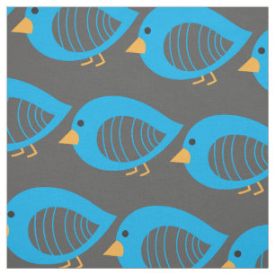 Cute colorful bird illustration stof