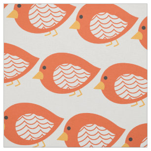 Cute colorful bird illustration stof