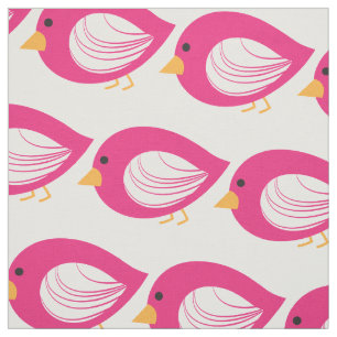 Cute colorful bird illustration stof