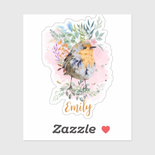 Cute Colorful Bird Sticker (Vel)