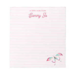 Cute Colorful Bohemian Butterfly Notitieblok