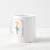 Cute Colorful Boho Hipster Beer Illustratienaam Koffiemok (Voorkant links)