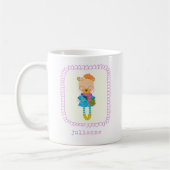 Cute Colorful Boho Hipster Beer Illustratienaam Koffiemok (Links)