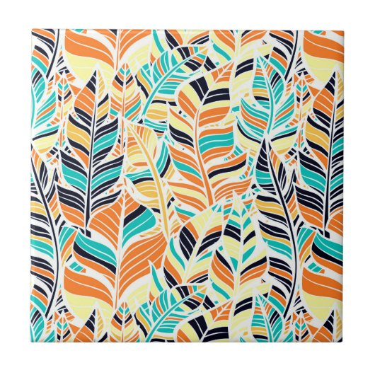 Cute colorful boho vertrekt patroon tegeltje (Voorkant)