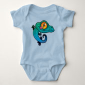 Cute Colorful Cartoon Gecko Romper (Voorkant)