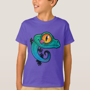 Cute Colorful Cartoon Gecko T-shirt