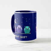 Cute Colorful Cartoon Ownership Night Shift Mok (Voorkant links)