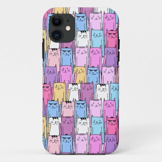Cute Colorful Cats Case-Mate iPhone Case (Achterkant)