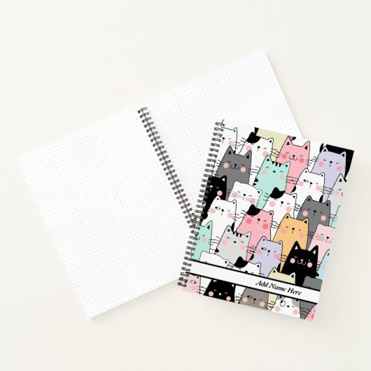Cute Colorful Cats Notitieboek (Binnen)