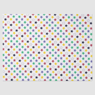 Cute Colorful Cheerful Happy Festive Star Pattern Tissuepapier