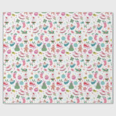 Cute Colorful Christmas Cadeaupapier (Vlak)