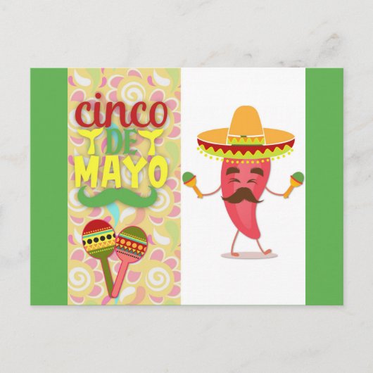 Cute Colorful Cinco de Mayo Briefkaart (Voorkant)