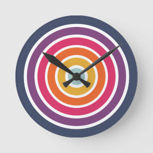 Cute Colorful Circles Pattern Ronde Klok