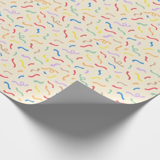 Cute Colorful Confetti Pattern Cadeaupapier (Hoek)