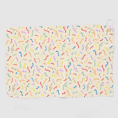 Cute Colorful Confetti Pattern Golfhanddoek (Horizontaal)