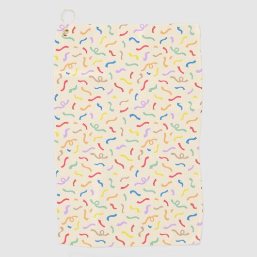 Cute Colorful Confetti Pattern Golfhanddoek (Voorkant)