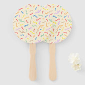 Cute Colorful Confetti Pattern Handwaaier (Voorkant en achterkant)