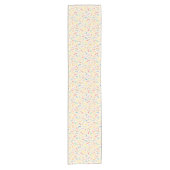 Cute Colorful Confetti Pattern Korte Tafelloper (Voorkant)