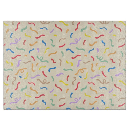 Cute Colorful Confetti Pattern Snijplank (Voorkant)