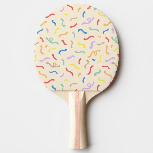 Cute Colorful Confetti Pattern Tafeltennisbatje (Voorkant)