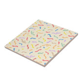 Cute Colorful Confetti Pattern Tegeltje (Zijkant)