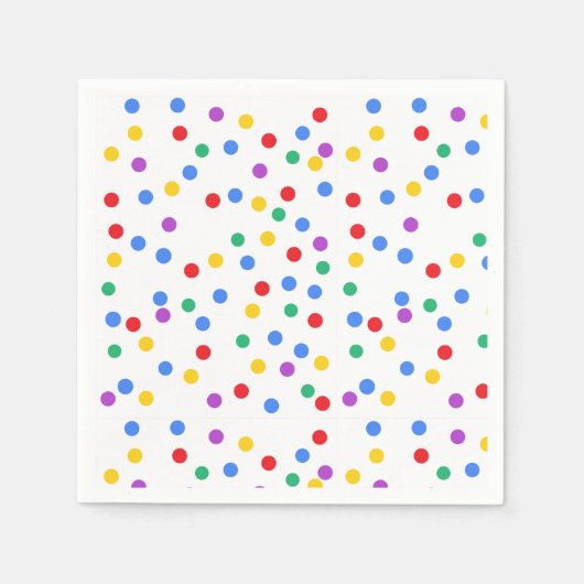 Cute Colorful Confetti Stippen Servet (Voorkant)
