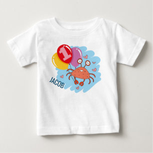 Cute Colorful Crab 1st Birthday