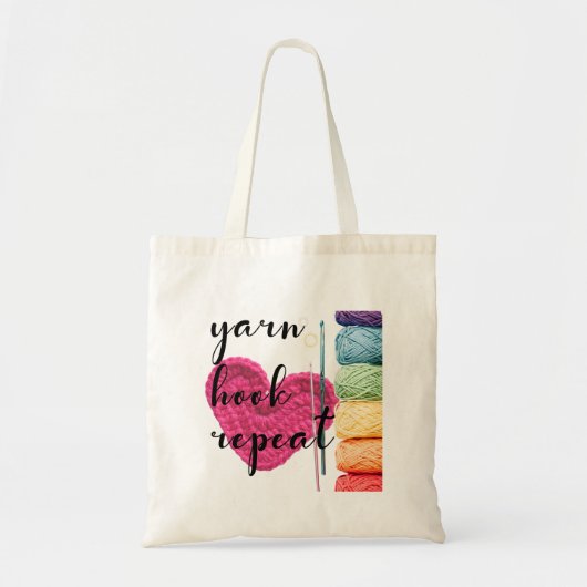 Cute & Colorful Crochet Hook Tote Bag (Voorkant)