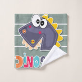 Cute Colorful Dinosaur Bad Handdoek (Wasdoekje)