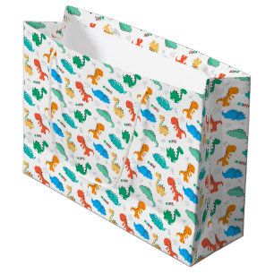Cute Colorful Dinosaurs Illustrated Pattern Groot Cadeauzakje