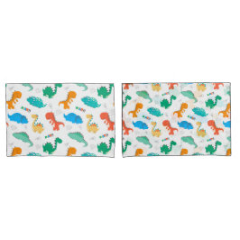 Cute Colorful Dinosaurs Illustrated Pattern Kussensloop
