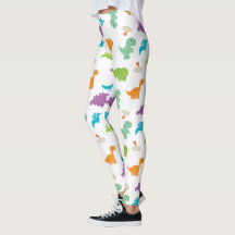 Cute Colorful DINOSAURS-Leggings