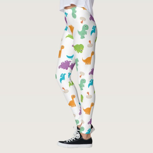 Cute Colorful DINOSAURS-Leggings Leggings (Links)