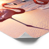 Cute Colorful Flamingo Palm Tree Poster (Hoek)