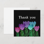 Cute Colorful Floral Bedankkaart (Voorkant / Achterkant)